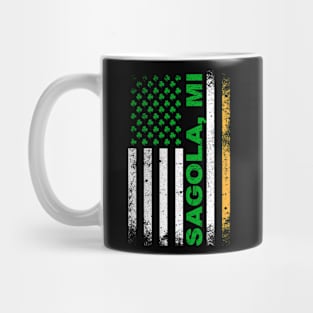 Irish American Flag SAGOLA, MI Mug